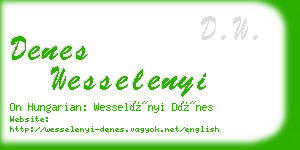 denes wesselenyi business card